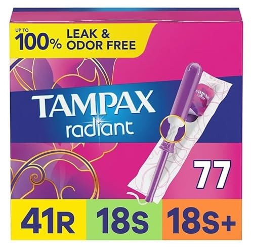 Tampax Radiant Triple Pack - 77 Tampons - Bellso